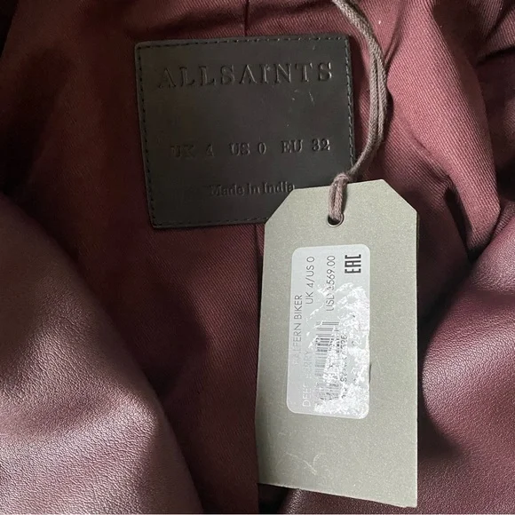 All Saints Balfern Leather Biker Jacket
